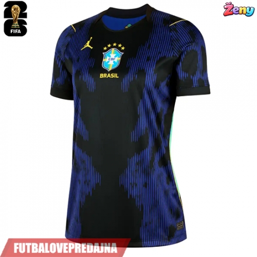 Lacne Ženy Futbalové dres Brazília MS 2026 Krátky Rukáv - Preč